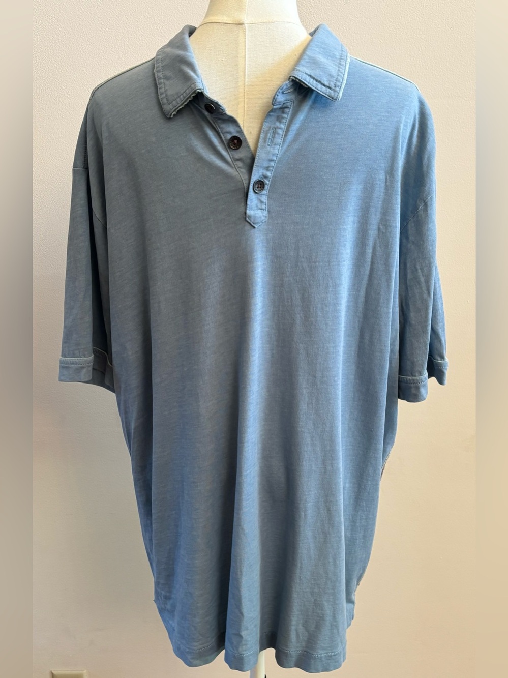 Tommy Bahama Blue Pima Cotton Polo Shirt Men’s XL Casual Coastal Luxury